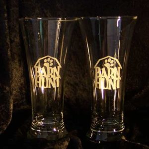 Barn Hunt Trophy Glass Set
